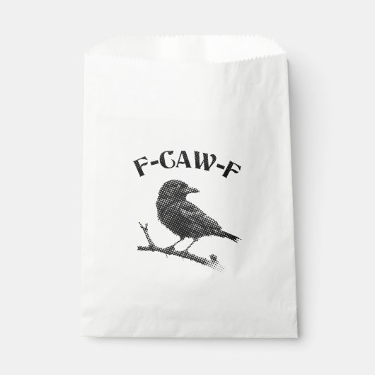 Raven F-CAW-F Halloween Minimalistisch Geschenktütchen (Vorderseite)
