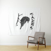 Raven F-CAW-F Halloween Minimalistisch Wandteppich (Beispiel (Horizontal))