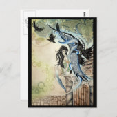 Raven Fee Postkarte (Vorne/Hinten)