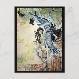 Raven Fee Postkarte