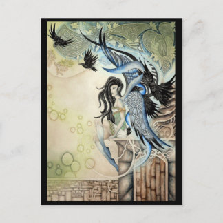 Raven Fee Postkarte