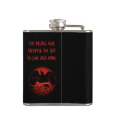 Raven Flask Custom Raven / Crow Art Drink Flask Flachmann (Rückseite)