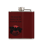 Raven Flask Custom Raven / Crow Art Drink Flask Flachmann (Rückseite)