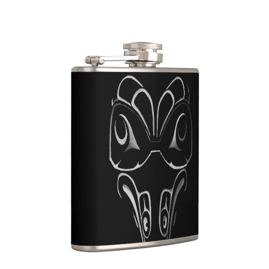 Raven Flask Custom Raven / Crow Art Drink Flask Flachmann (Rechts)