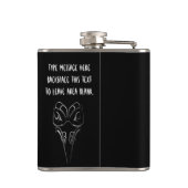 Raven Flask Custom Raven / Crow Art Drink Flask Flachmann (Rückseite)