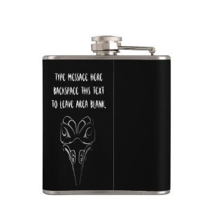 Raven Flask Custom Raven / Crow Art Drink Flask Flachmann