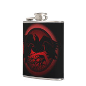 Raven Flask Custom Raven / Crow Art Drink Flask Flachmann (Links)