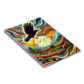 Raven Flight Horizon – Lebendige Himmelslandschaft Notizblock (Rechte Seite)