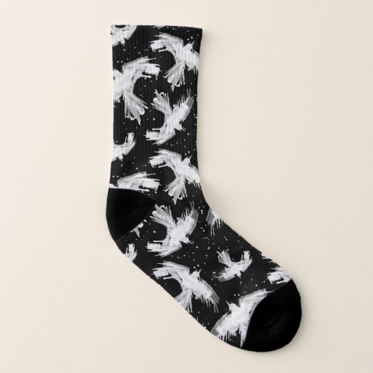 Raven Flight White Socks Socken (Rechts - Außen)