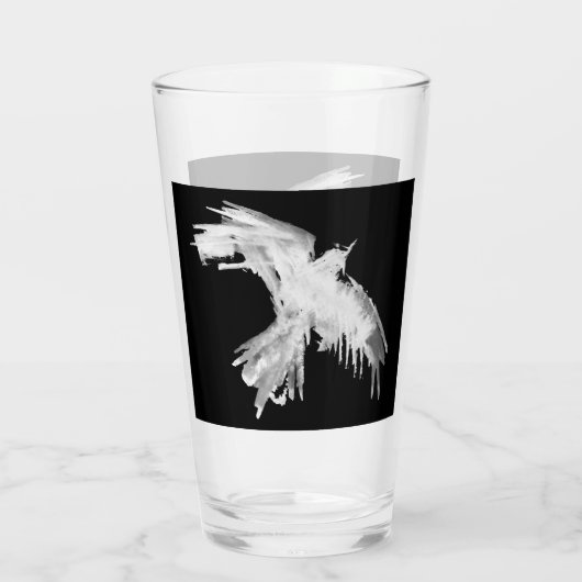 Raven Flight White Solo Drink Glass Glas (Rückseite)