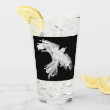 Raven Flight White Solo Drink Glass