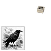 Raven Floral Art Gummistempel (Stempel)