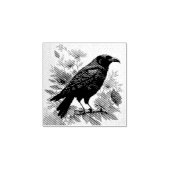 Raven Floral Art Gummistempel (Prägung)