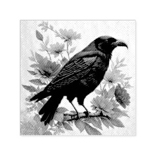 Raven Floral Art Permastempel