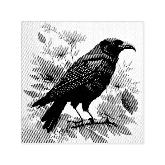 Raven Floral Art Permastempel (Design)