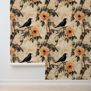 Raven Floral Crow Gothic Tapete
