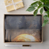 Raven Flying Over Gothic Cathedral Decoupage Seidenpapier (Geschenk)