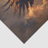 Raven Flying Over Gothic Cathedral Decoupage Seidenpapier (Ausschnitt)