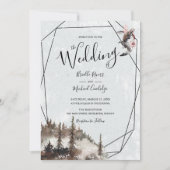 Raven, Forest und Crescent Moon Wedding Einladung (Vorderseite)