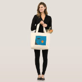 Raven Full Moon Jumbo Stoffbeutel (Vorderseite (Model))