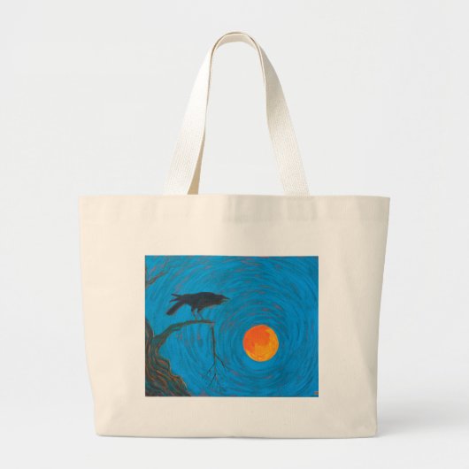 Raven Full Moon Jumbo Stoffbeutel (Vorne)
