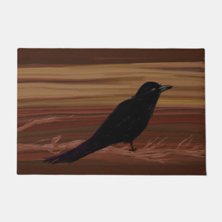Raven für einen Besuch Fußmatte