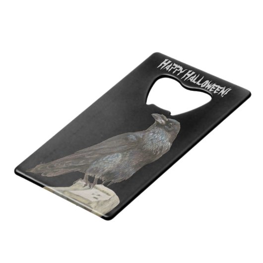 Raven Geldbeutel Flaschenöffner (Vorderseite Schrägansicht)