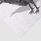 Raven Geometric Cubist Black and White Triangle Seidenpapier (Ausschnitt)