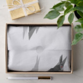 Raven Geometric Cubist Black and White Triangle Seidenpapier (Geschenk)