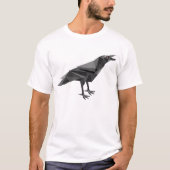 Raven Geometric Cubist Gray Triangle T-Shirt (Vorderseite)