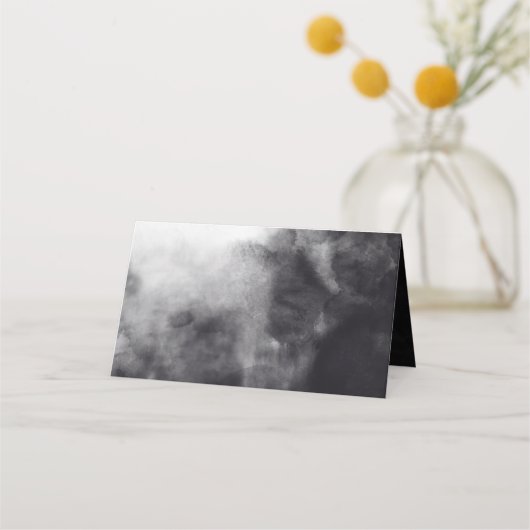 Raven & Golden Moon Gothic Wedding Platzkarte (Rückseite)