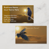 RAVEN & GOLDEN SUNLIGHT Business Cards Visitenkarte (Vorne/Hinten)