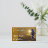 RAVEN & GOLDEN SUNLIGHT Business Cards Visitenkarte (Stehend Vorderseite)