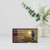 RAVEN & GOLDEN SUNLIGHT Business Cards Visitenkarte (Stehend Vorderseite)