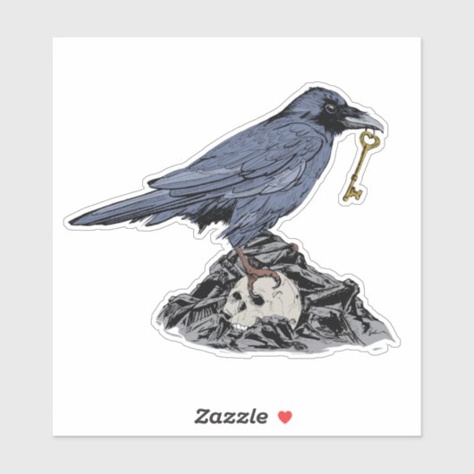 Raven Goth 14" x 14" Vinyl Stickers nach Maß gesch Aufkleber (Blatt)