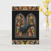 Raven Gothic Blank Inner Grußkarte Karte (Gelbe Blume)