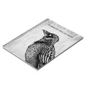 Raven Gothic Schwarz-weiß Horror Tinte Zeichnend N Notizblock (Linke Seite)