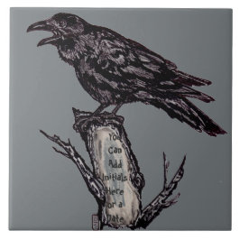 Raven Grey Art Keramik Tile Trivet personalisieren Fliese
