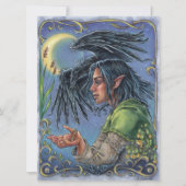 Raven Guide Art Card Fairytale Fantasy Moon (Vorderseite)