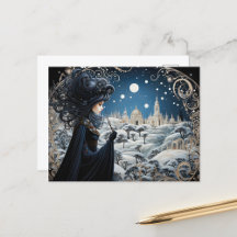 Raven-haarige Nouveau-Hexe