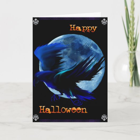 Raven halloween cards karte (Vorderseite)