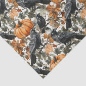 Raven Halloween Pumpkins Wasserfarben Herbst Seidenpapier (Ausschnitt)