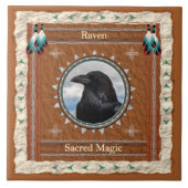 Raven - Heilige Magie - Keramik Fliese (Vorderseite)