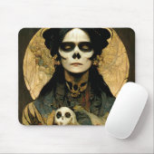 Raven Hexe 2 Fantasy Horror Goth Gothic Mousepad (Mit Mouse)