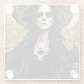 Raven Hexe 3 Fantasy Horror Goth Gothic Glasuntersetzer (Rückseite)