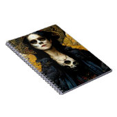 Raven Hexe 3 Fantasy Horror Goth Gothic Notizblock (Rechte Seite)