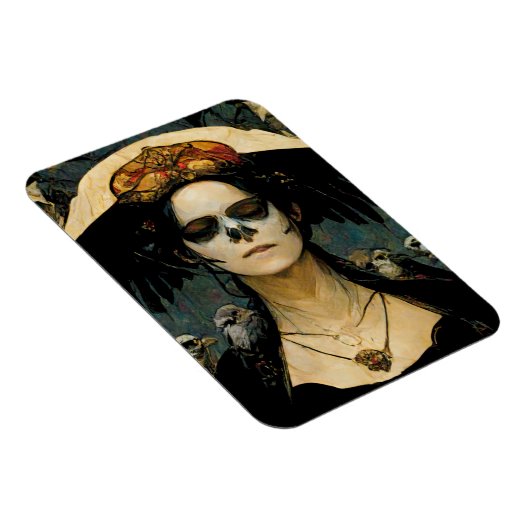 Raven Hexe 4 Fantasy Horror Goth Gothic Magnet (Rechte Seite)