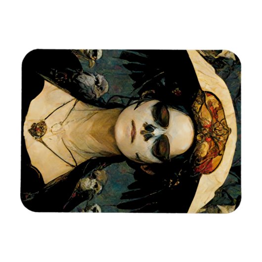 Raven Hexe 4 Fantasy Horror Goth Gothic Magnet (Horizontal)