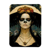 Raven Hexe 4 Fantasy Horror Goth Gothic Magnet (Vertikal)