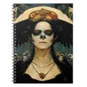 Raven Hexe 4 Fantasy Horror Goth Gothic Notizblock (Vorderseite)